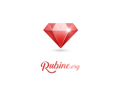 Ruby Logo and Typo diamond red rubine ruby