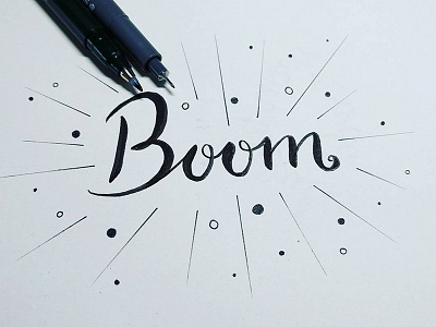 Boom boom handbrushing handlettering handwriting lettering