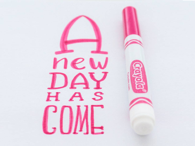 New day has come brushlettering crayola crayolamarker fonts handlettering lettering typo
