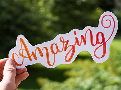 Handlettering "Amazing"