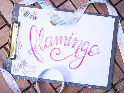 Flamingo brushlettering flamingo handlettering lettering
