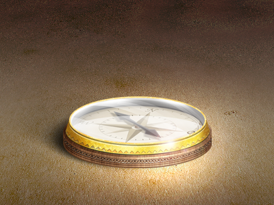 Compass compass gold icon wood