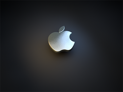 Apple Logo 3d apple logo metal