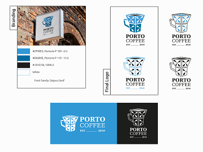 Porto Coffee - Branding app brand brand design branding design graphic design illustration logo logo design typography ui ux vector web