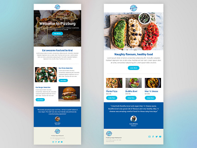 Newsletters For Pizzburg - Responsive