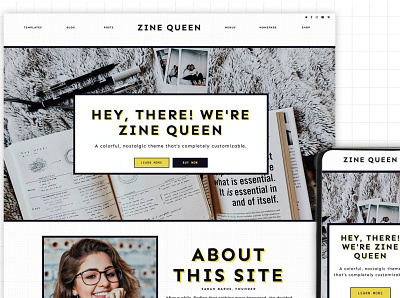 Zine Queen: Wordpress Theme Blog branding design theme design theme for wordpress theme park web website wordpress