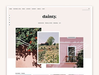 Dainty - Blog & Shop WordPress Theme design template theme design theme for wordpress web website wordpress