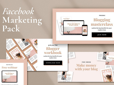 Facebook Marketing Pack | CANVA banner design design facebook facebook cover instagram stories