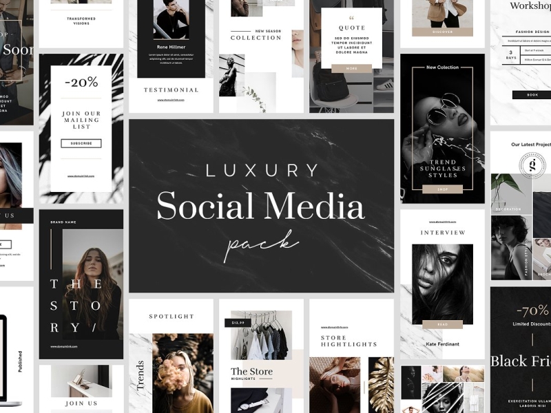 Luxury Social Media Pack by PSDauthor on Dribbble