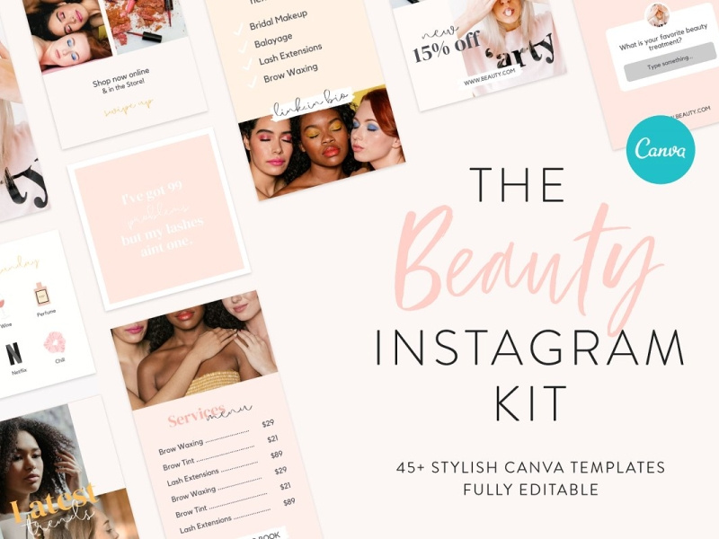 Beauty Instagram Canva Template Kit By Psdauthor On Dribbble 6535