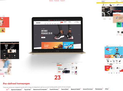 ekommart - All-in-one eCommerce WordPress Theme branding ecommerce landing page web web design web design agency web designer web ui woocomerce wordpress wordpress theme wordpress theme design