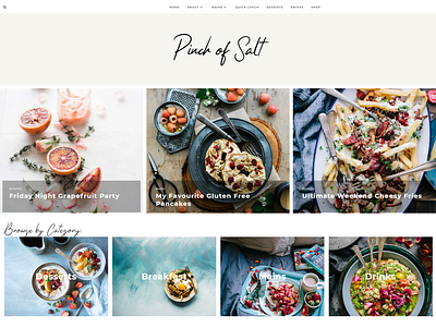 Pinch Of Salt WordPress Theme branding cheif theme design theme web website website design wordpress theme wordpress theme design wordpress themes