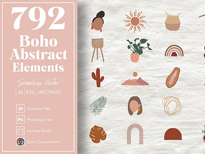 792 Boho Abstract Elements