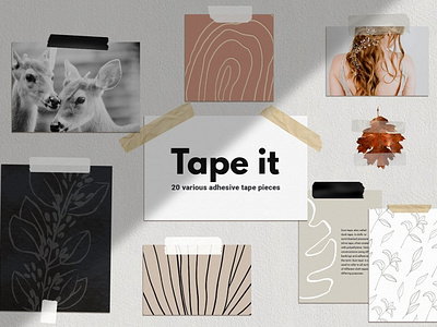 20 Adhesive Tape Pieces