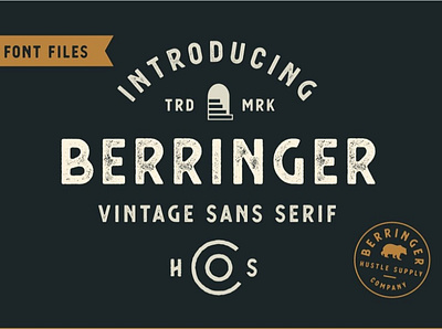 Berringer - Vintage Type Family font font design font family new font typeface typography vintage font