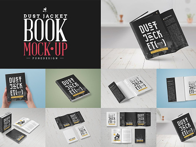 Book Mock-Up / Dust Jacket Edition book mockup book mockups creative mockup design magazine mockup print mockup