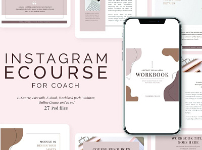 INSTAGRAM E-COURSE FOR COACH design instagram post instagram stories post social media design template