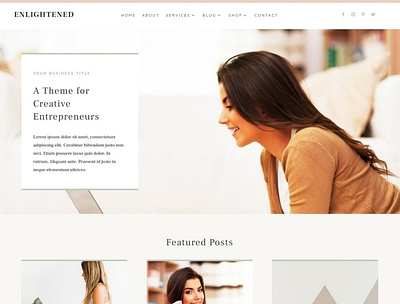 Enlightened Divi Child Theme blog business theme theme design web design website wordpress wordpress theme