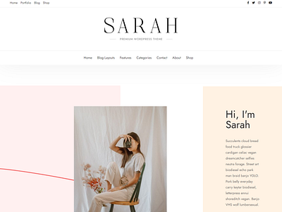Premium WordPress Theme - Sarah