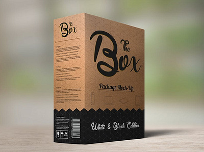 The Box Packaging Mockup box design branding label packaging product package