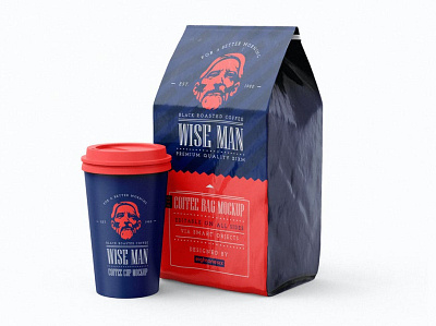 Coffee Packaging Mock-Up box design branding label packaging product package