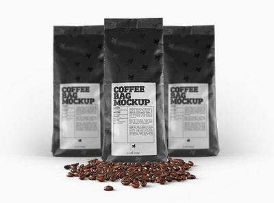 Coffee Bag Packaging Mockup box design branding label packaging product package