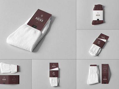 Socks Package Mock-up box design branding label packaging product package