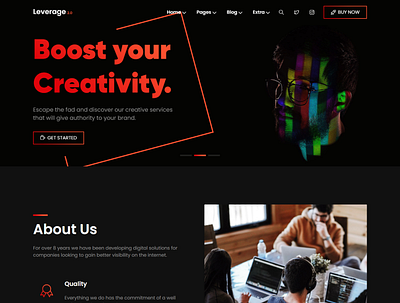 Leverage Agency and Event WordPress Theme blog branding business theme design template theme design web web design website wordpress wordpress theme