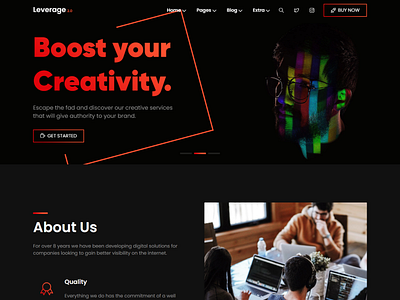 Leverage Agency and Event WordPress Theme