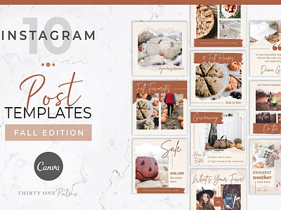 Instagram Posts for Canva | Fall
