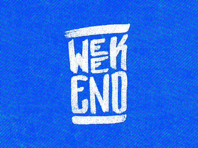 Weekend color design handwriting lettering type typography
