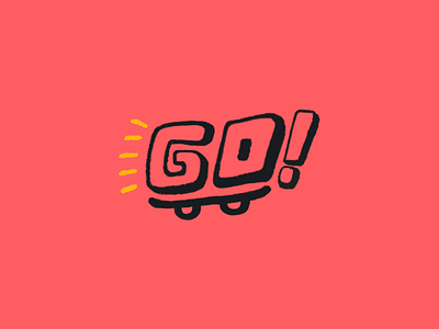 Go! branding calligraphy colors design handwriting illustration lettering logo type typography