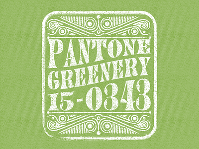 Greenery Badge badge behance branding calligraphy color design icon illustration lettering logo pantone type typography