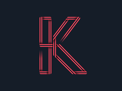 #36days_K 36daysoftype 3d alphabet color illustration illustrator letter k lettering logo shadow type typography vector