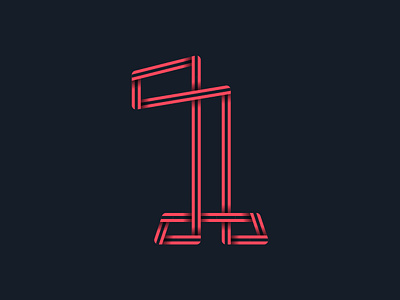 #36days_1 36daysoftype 3d alphabet illustration illustrator lettering logo number 1 shadow type typography