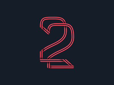 #36days_2 36daysoftype 3d alphabet illustration illustrator lettering logo number 2 shadow type typography