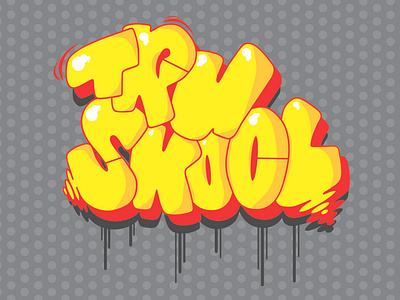 Tru Skool bubble letter design graffiti graffiti digital graphic design polka dots typography vector