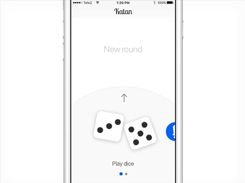 Settlers of Catan – Dice Roll animation board game catan game ios iphone micro interaction minimal origami prototype ui ux