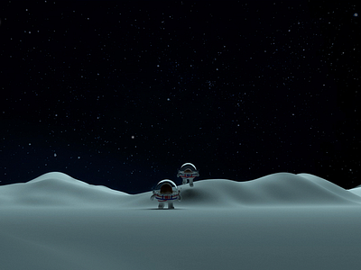 Moon walk astronauts c4d cinema4d illustration ilustración modelado3d moon