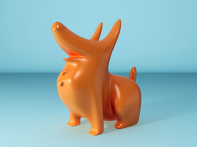 Corgi Art Toy 3d art toy cinema4d corgi dog illustration ilustración