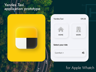 Design for a Apple watch app Yandex.Taxi