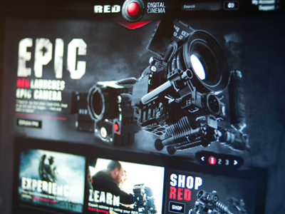 Red Camera website brand brochure camera consumer experience grunge interface product red skunkworks video war website