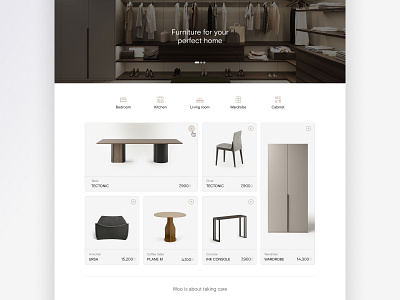 Online store — WOO Furniture design furniture furniture store minimal online store shop ui web webdesign website