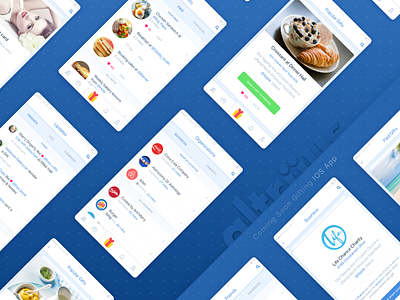 Multi-screen preview of application application apps card clean design ios mobile product profile ux ui zajno