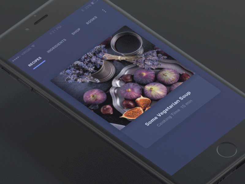 Cooking iOS App Design and Animation