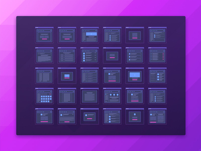 Free Set of Micro Wireframes for a Web App