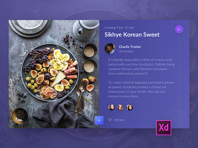 Cooking App Desktop Version Screen application color cooking desktop gradient graphic inspiration material ui ux zajno