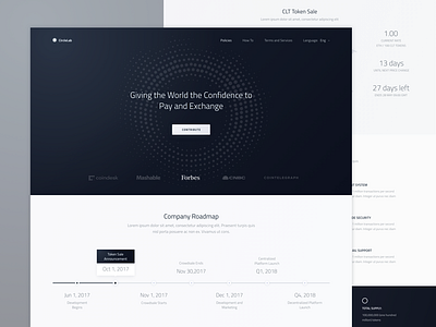 Landing Page Wireframe for New Cryptocurrency Website: WIP blockchain contribution cryptocurrency frame ico landing token ui ux web design wireframes zajno