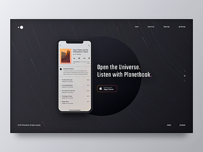 New Mobile App Website Design: WIP application audiobook concept ios landing mobile app product space startup ux ui zajno