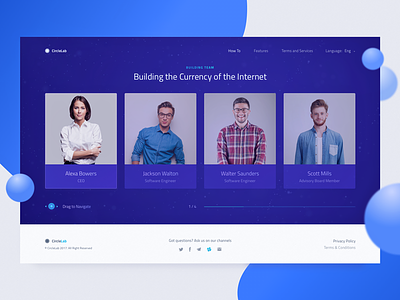 New Cryptocurrency Website: Team Section Design bitcoin blockchain cryptocurrency ico landing minimalistic team section token ui ux web design zajno
